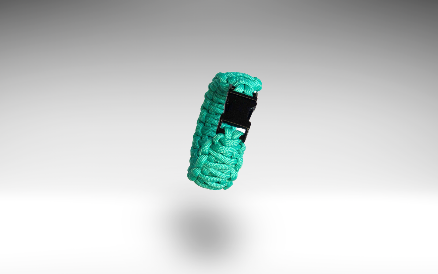 Pulsera Paracord COLOR DARK TURQUOISE con cierrre metalico de la colección Paracolor BGC Blakii