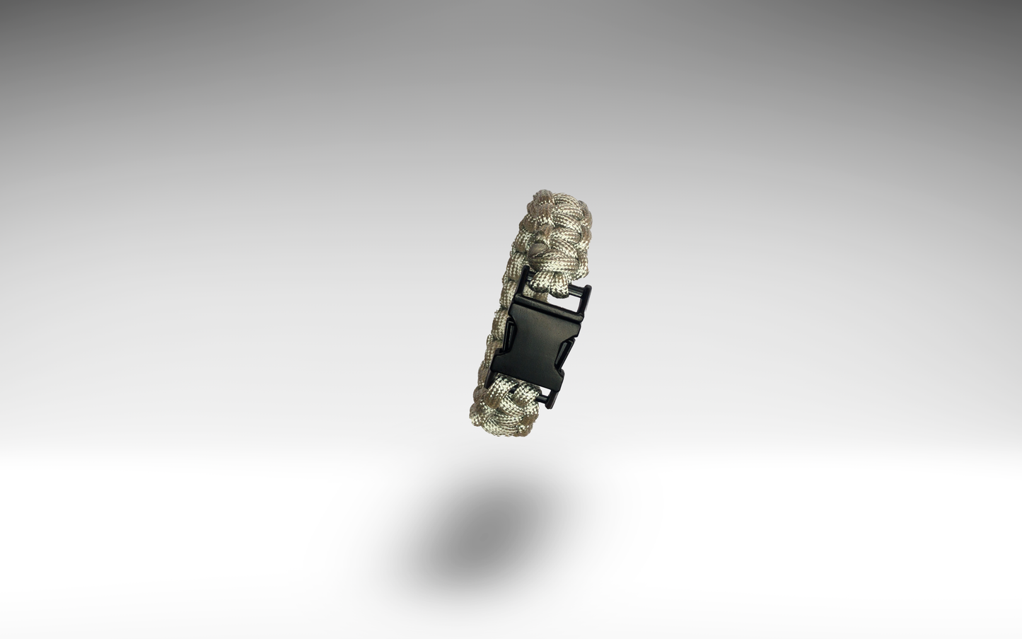 Pulsera Paracord Plata Gris Buckle