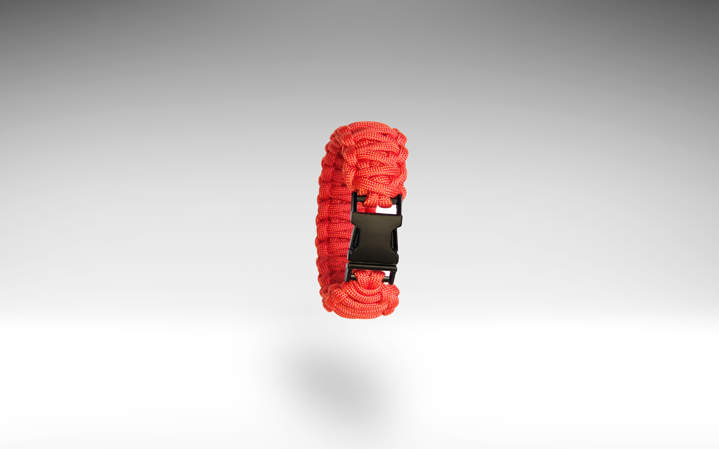 Pulsera Paracord COLOR SCARLET ROJO con cierrre metalico de la colección Paracolor BGC Blakii