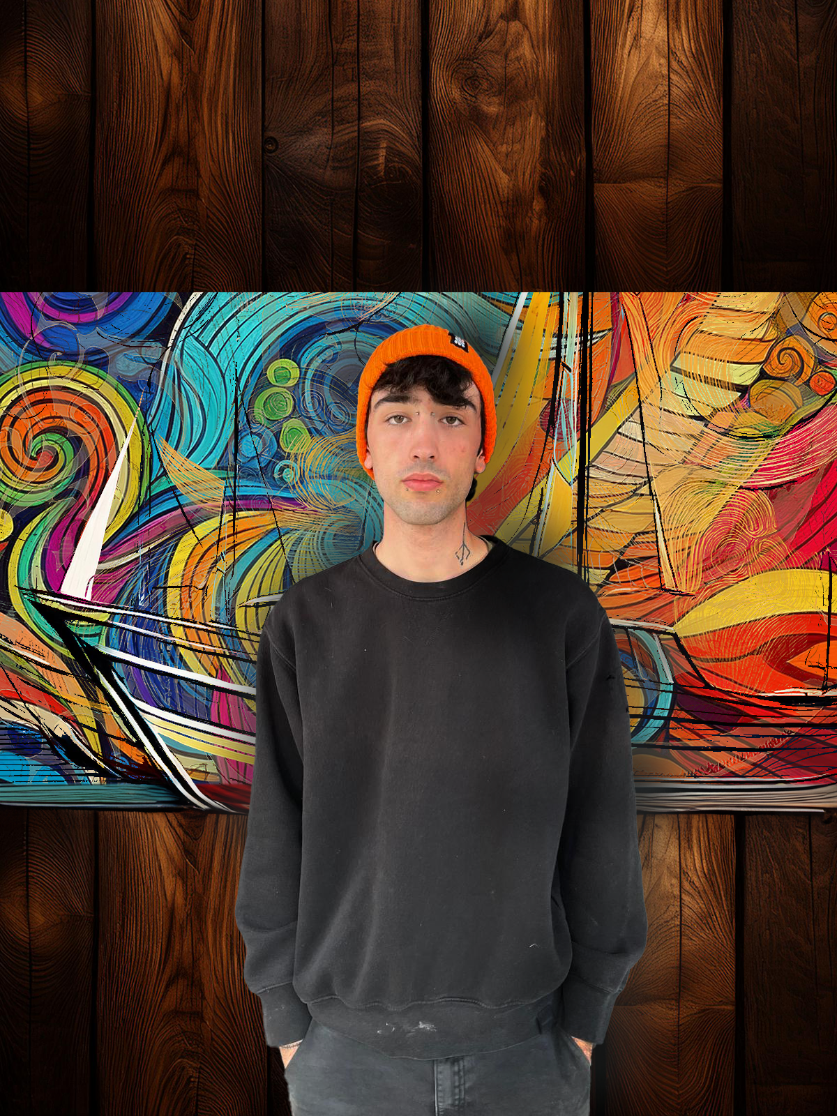 Beanie Fisherman Naranja Blakii