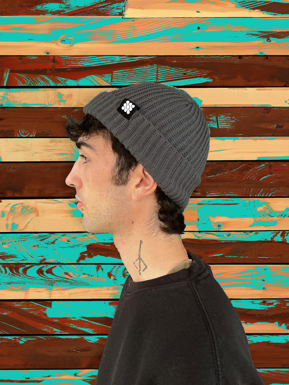 Beanie Fisherman Gris Blakii